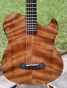 Curly Redwood Guitar by New Sound Acoustics, USA  www.newsoundacoustics.com